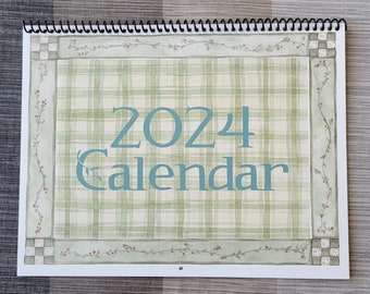 2024 Calendar ~ Green Cover - Personalized