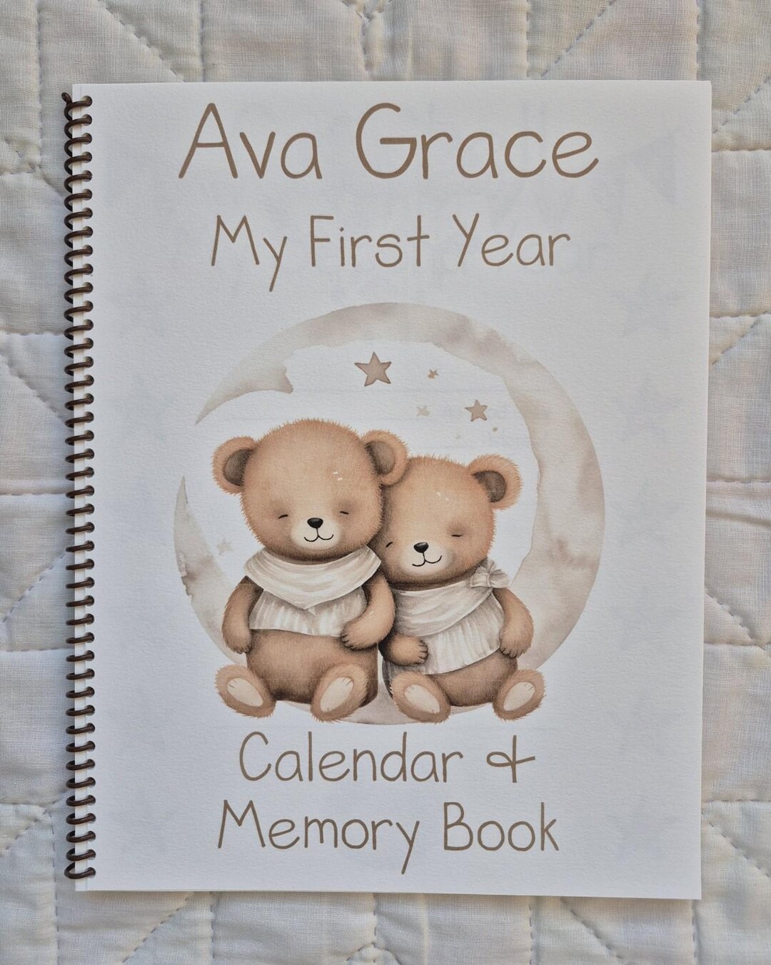 First Year BOHO Baby Calendar Journal Book ~ 13 Month Calendar ...