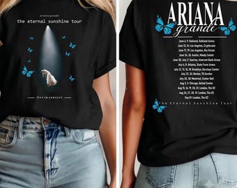 Ariana Grande Tour 2026 T-Shirt, The Eternal Sunshine Tour Shirt, Pop Music Concert Tee, Ariana Fans Gift Top