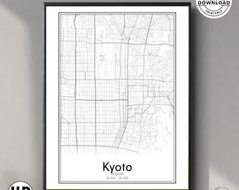 Custom map of any city in the world, minimalist personalized print, digital download, unique gift