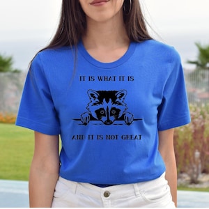 It Is What It Is and It Is Not Great Shirt, Raccoon Shirt, Funny Shirt, Meme Shirt, Funny Saying Shirt,  Dad Gift, Father&#39;s Day Gift