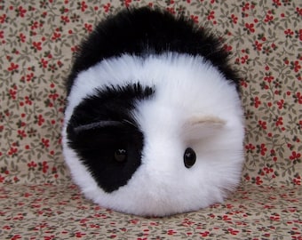 Black and White Toy Guinea Pig Handmade Plush Toy