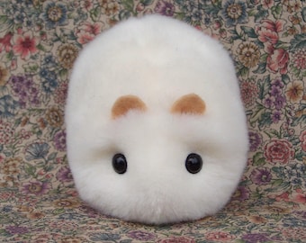 Cream colored Toy Hamster Handmade Plushie