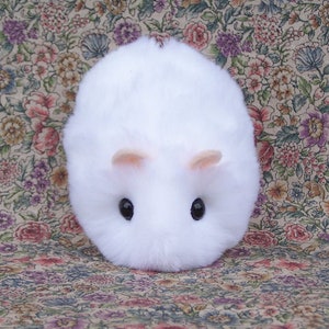 White Toy Hamster Handmade Plush Toy