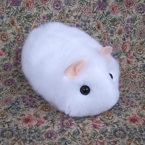 White Toy Hamster Handmade Plush Toy