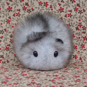 Toy Hamster Silver Gray Cute Handmade Plushie