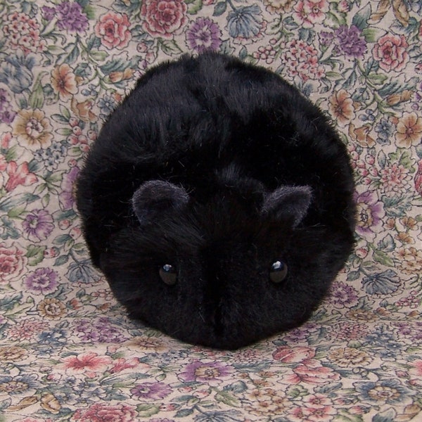 Black Toy Hamster Handmade Toy Plushie