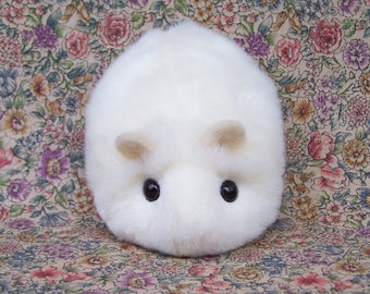 Ivory colored Toy Hamster Handmade Plushie