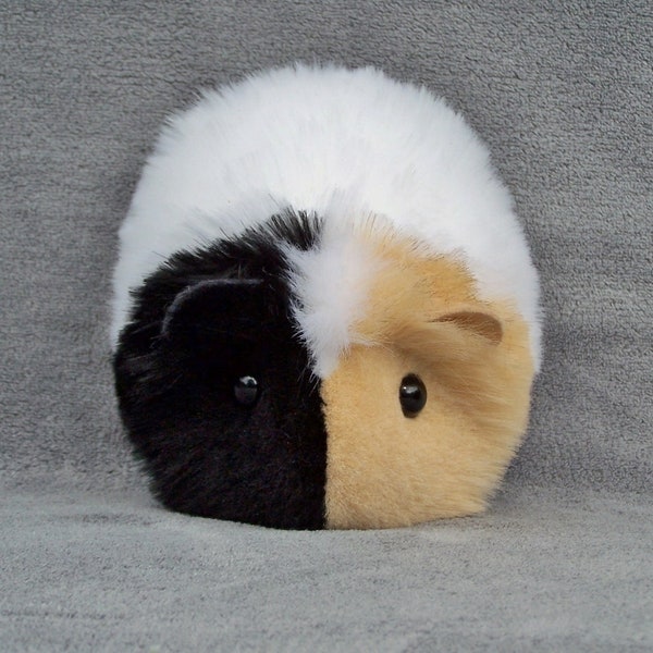 Blonde and Black Calico Toy Guinea Pig Handmade Plushie