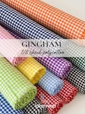 Soft Poly Cotton Fabric by Yard 1/8 Inch Gingham Checkered Fabric 60 Wide, Small Check Fabric for Dress Tablecloth Curtains Multi Colors