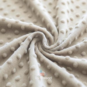 Minkie Dot Fleece Fabric by the Yard, Soft Plush Dimple Minky Fabric for Baby Blankets, Stuffed Toys, Nursery Sewing, Crafts, Neutral Colors image 13