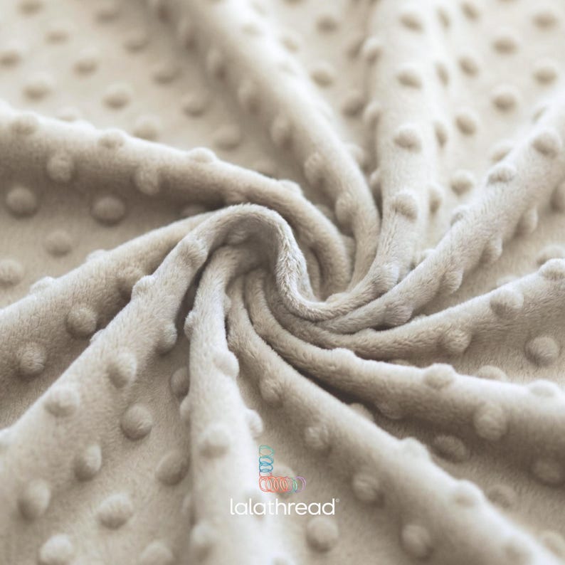 Minkie Dot Fleece Fabric by the Yard, Soft Plush Dimple Minky Fabric for Baby Blankets, Stuffed Toys, Nursery Sewing, Crafts, Neutral Colors image 13