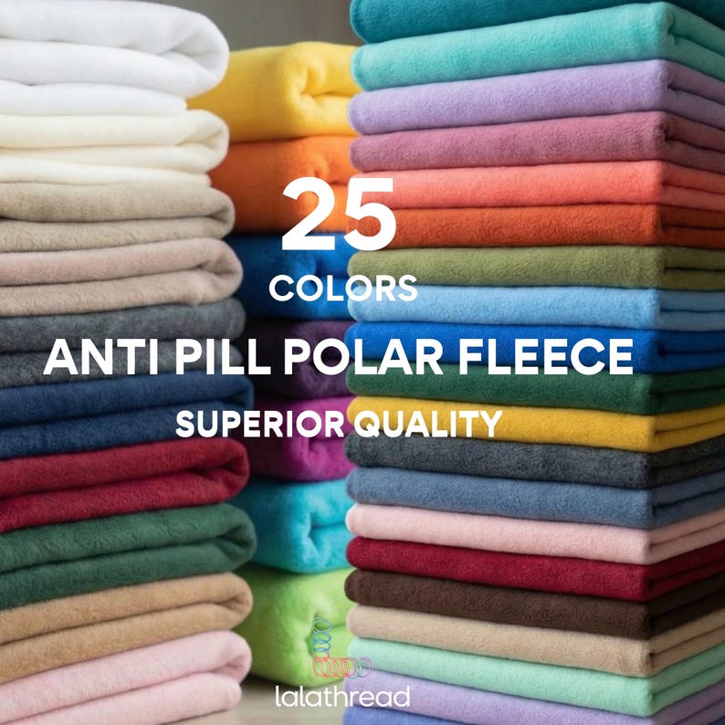 Tissu polaire doux anti-boulochage par mètre | Tissu polaire pelucheux doux de 60 po. de large pour couvertures, pyjamas, travaux manuels, tissu pelucheux sans couture image 1
