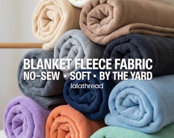 Blanket Fleece Fabric by the Yard | Soft Anti-Pill Polar Fleece for No-Sew Blankets Throws and Pillow Covers, Plush Fabric for Home Decor