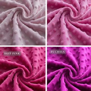 Soft Minky Dot Fabric by the Yard – Plush Minkee Dimple Dot Fabric 60 Inch Wide for Baby Blankets, Throws & Pillow Covers image 8