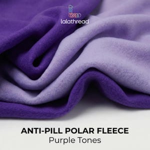 Anti Pill Polar Fleece Fabric by the Yard Soft Plush Purple Tone Fleece Fabric for Blankets Sewing Apparel Crafts