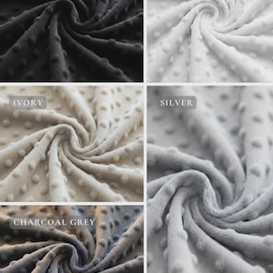 Minky Dot Fleece Fabric by the Yard – Soft Plush Minkee Dimple Dot Fabric 60 Inch Wide for Blankets, Baby Blankets, Toys, Pillow Covers image 3