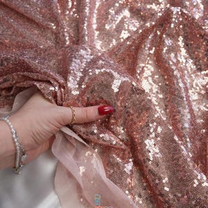 Sequin Rose Gold Bridesmaid Dress - Etsy