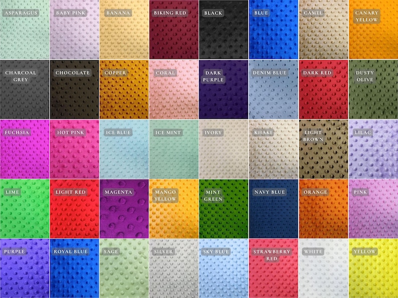 Minky Dot Fleece Fabric by the Yard – Soft Plush Minkee Dimple Dot Fabric 60 Inch Wide for Blankets, Baby Blankets, Toys, Pillow Covers image 2