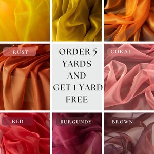 Gold Sheer Organza Fabric by Yard, Metallic Gold Fabric for Dresses, Shiny Gold Fabric, Organza for Wedding Decor, Gowns, Curtains, DIY image 12