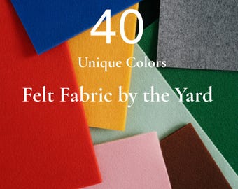 Acrylic Felt Fabric by the Yard – Thick Non Woven Felt 72 Inch Wide, 1.6mm Felt for Sewing, DIY, Felt for Crafts, Decor & Patchwork Fabric