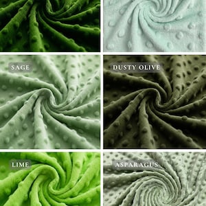 Minky Dot Fleece Fabric by the Yard – Soft Plush Minkee Dimple Dot Fabric 60 Inch Wide for Blankets, Baby Blankets, Toys, Pillow Covers image 8