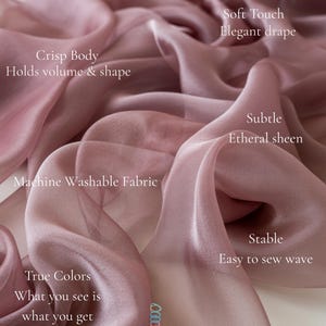 Gold Sheer Organza Fabric by Yard, Metallic Gold Fabric for Dresses, Shiny Gold Fabric, Organza for Wedding Decor, Gowns, Curtains, DIY image 5