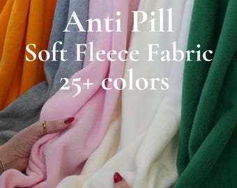 Premium Anti Pill Polar Fleece Fabric, Long Anti Pill Fleece for Quilting, Baby Blankets, Throws | Fleece Material