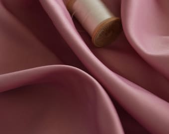 Dusty Rose Peau de Soie Duchess Satin by Yard, Heavy Bridal Lamour Satin Fabric,  Mauve Dull Silk Satin for Wedding Gowns, Corsets, Decor