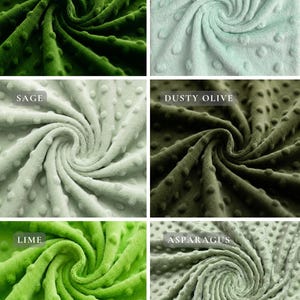 Soft Minky Dot Fabric by the Yard – Plush Minkee Dimple Dot Fabric 60 Inch Wide for Baby Blankets, Throws & Pillow Covers image 7