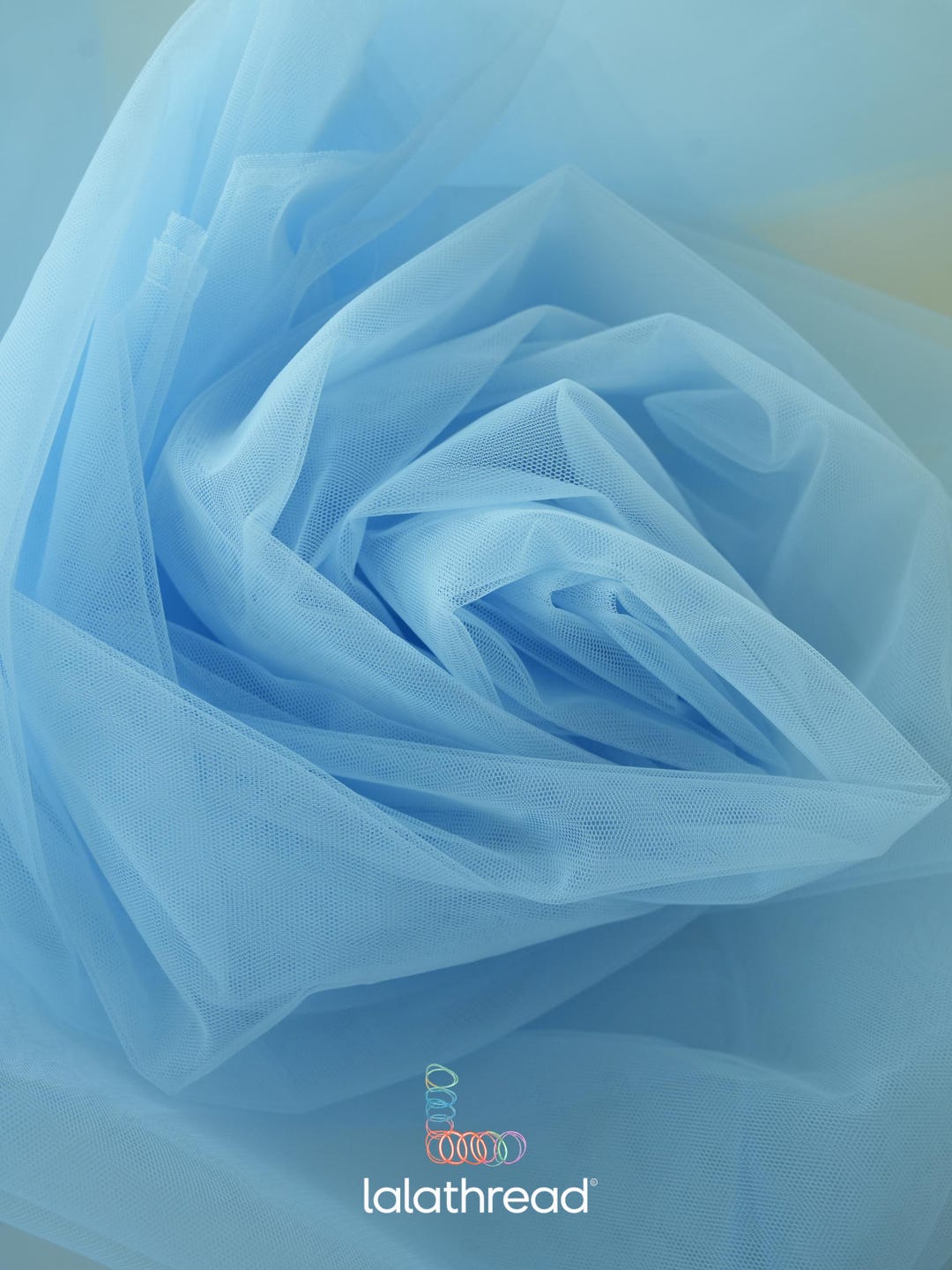 Baby Blue Soft Tulle Fabric by the Yard, Blue Illusion Tulle Mesh ...