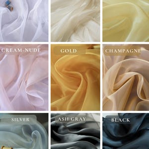 Gold Sheer Organza Fabric by Yard, Metallic Gold Fabric for Dresses, Shiny Gold Fabric, Organza for Wedding Decor, Gowns, Curtains, DIY image 9