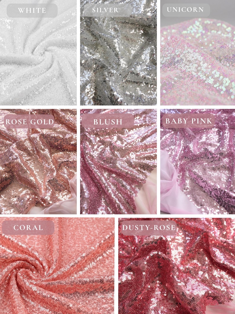 Sequine Color Sparkle Sequin Fabric by the Yard, Iridescent Sequins Lace Mesh, Glitz ...