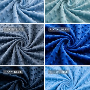 Minky Dot Fleece Fabric by the Yard – Soft Plush Minkee Dimple Dot Fabric 60 Inch Wide for Blankets, Baby Blankets, Toys, Pillow Covers image 7