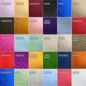 Soft Minky Dot Fabric by the Yard – Plush Minkee Dimple Dot Fabric 60 Inch Wide for Baby Blankets, Throws & Pillow Covers image 2