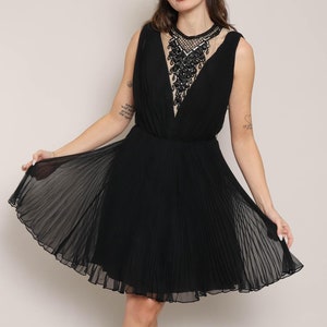 Vintage 1960s Chiffon Dress - 60s Jack Bryan Dress - Beaded