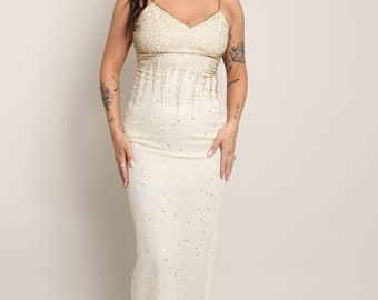 sue wong white cocktail dress Sue Wong NWT white beaded pleated white lace formal gown size 0