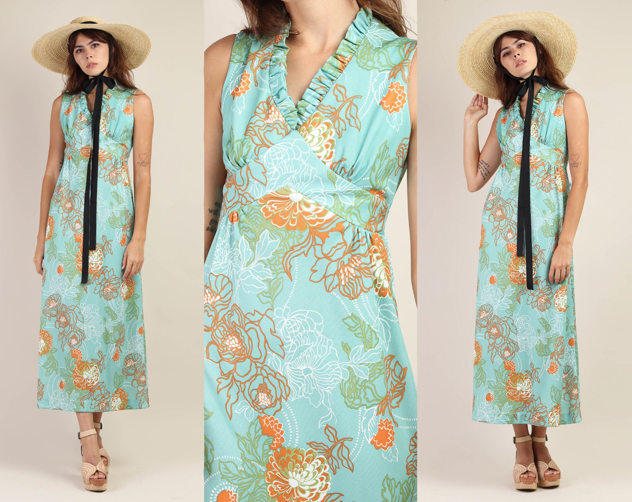 burnt orange maxi dress