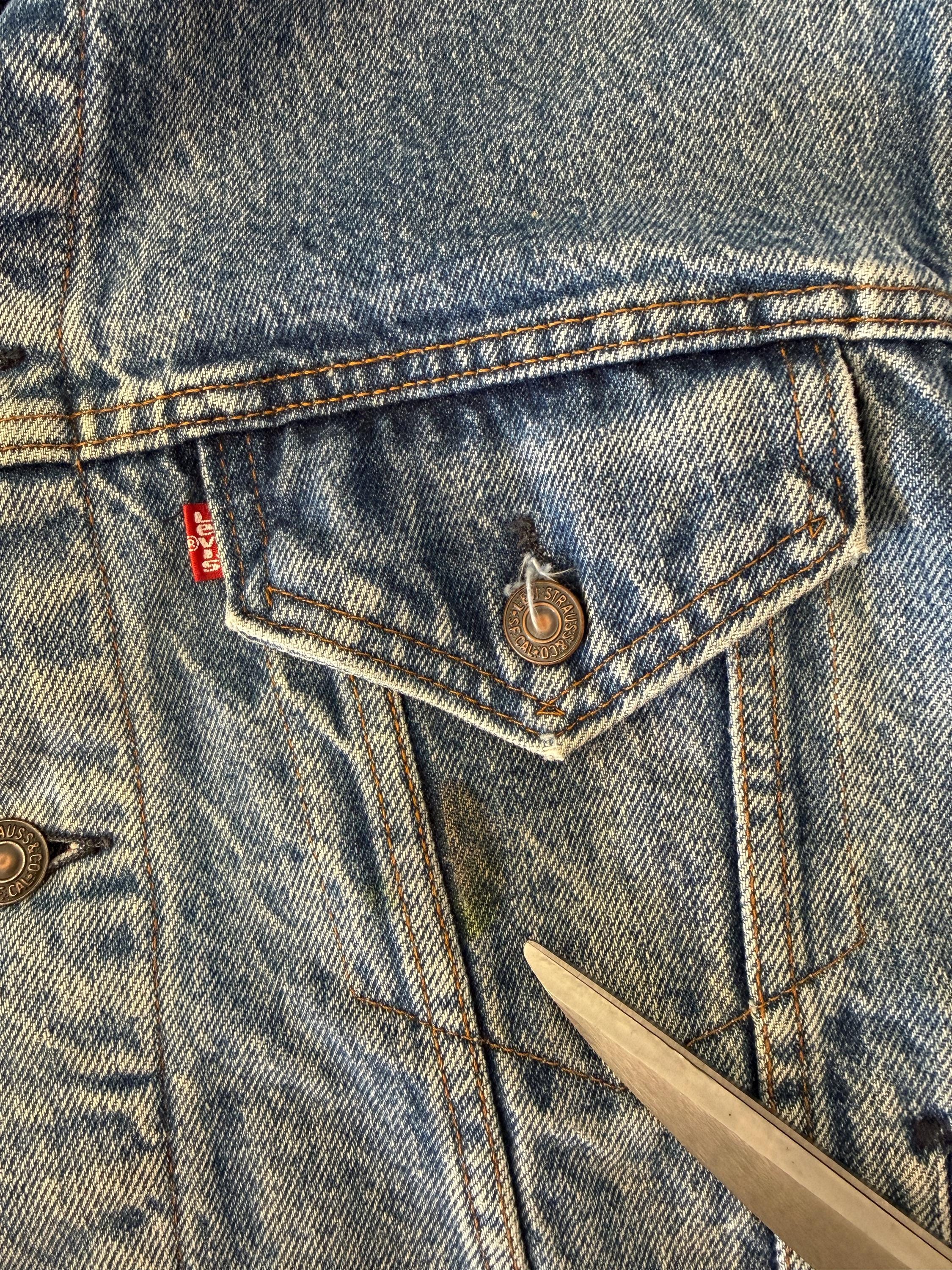 80s Levi's Trucker Jacket Buffalo Plaid Flannel Lined: 71411 0816