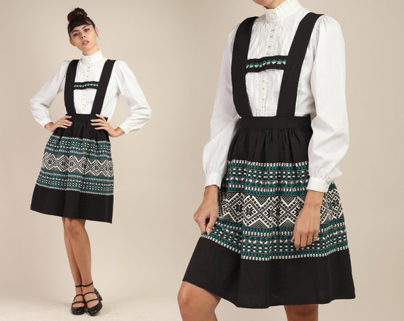 60s GUATEMALAN FOLK dresss S / geometric embroider