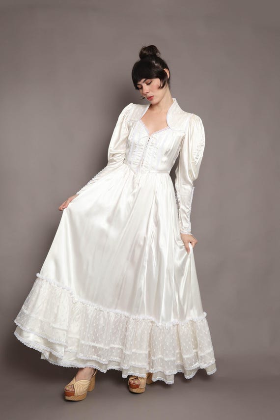 70s GUNNE SAX dress XS S / 1970s Gunne Sax weddin… - image 2