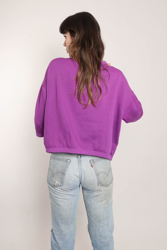 80s GLAM sweatshirt / Heyneken purple sweatshirt … - image 7