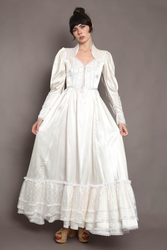 70s GUNNE SAX dress XS S / 1970s Gunne Sax weddin… - image 1
