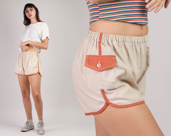 80s LIL POCKET shorts S M / butterscotch jogger sh