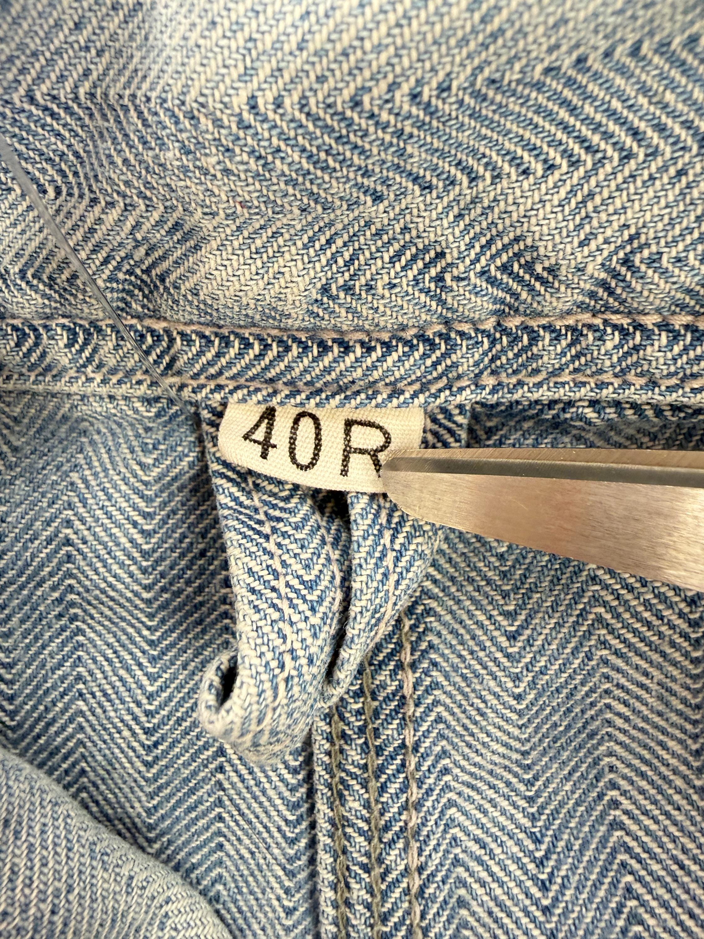 50s Big Mac Denim Herringbone Coveralls Sanforized Cotton Size XS