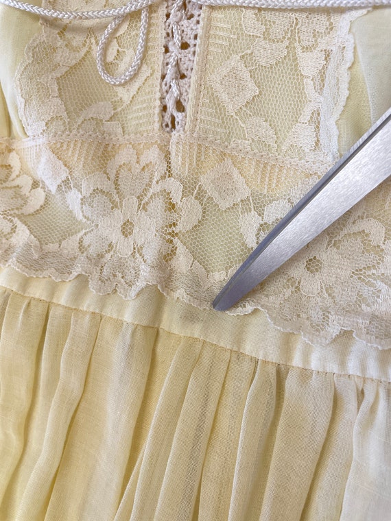 70s GUNNE SAX buttercream dress XS 5 / cream Gunne Sa… - Gem