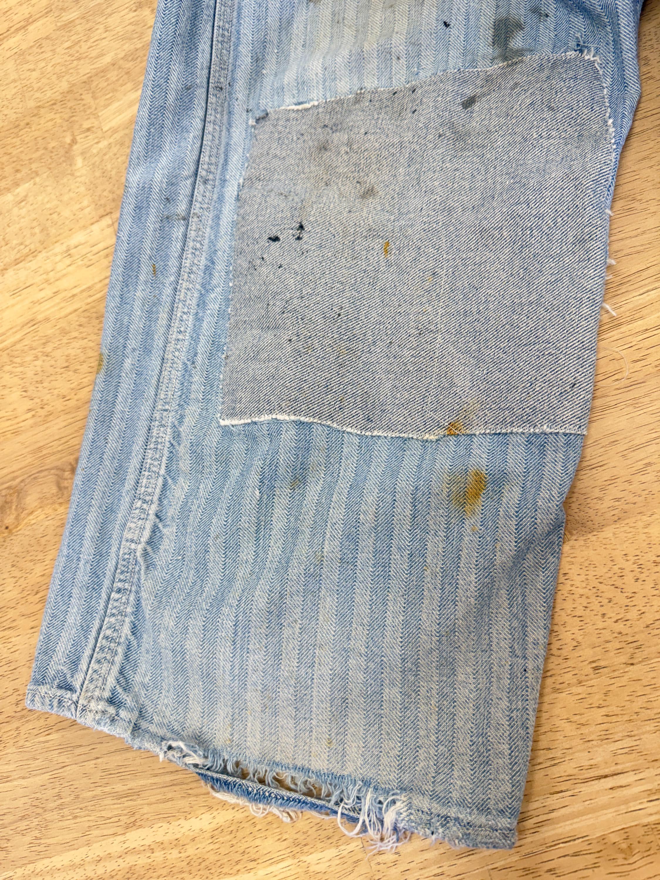 50s Big Mac Denim Herringbone Coveralls Sanforized Cotton Size XS