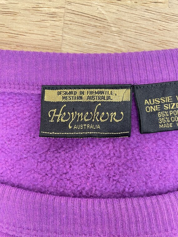 80s GLAM sweatshirt / Heyneken purple sweatshirt … - image 8