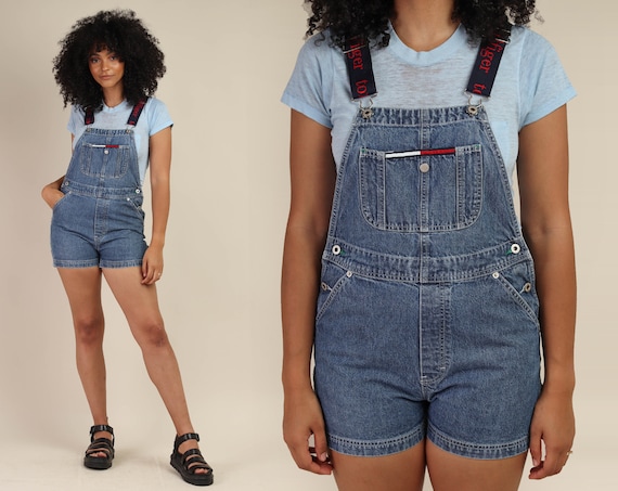 00s TOMMY HILFIGER overalls XS S / y2k denim overa