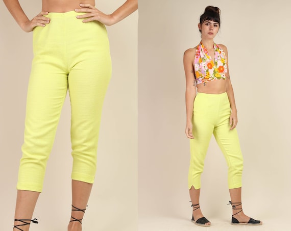 60s CATALINA + CIGARETTE pants XS S / yellow pedal